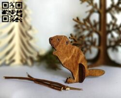 Beaver figurines E0010750 file cdr and dxf free vector download for Laser cut