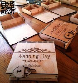 Box for flash drive E0010670 file cdr and dxf free vector download for Laser cut