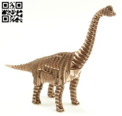 Brachiosaurus dinosaur E0010855 file cdr and dxf free vector download for Laser cut