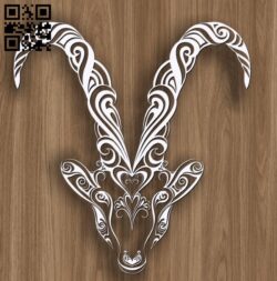 Capricorn zodiac E0010694 file cdr and dxf free vector download for laser engraving machines