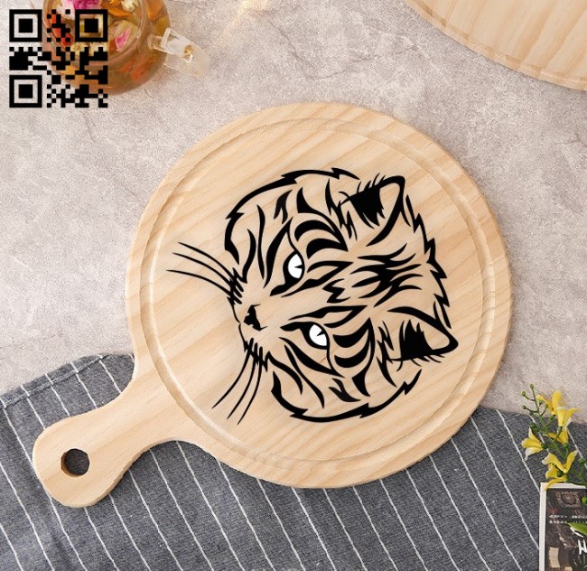 Cat head E0010907 file cdr and dxf free vector download for laser engraving machines