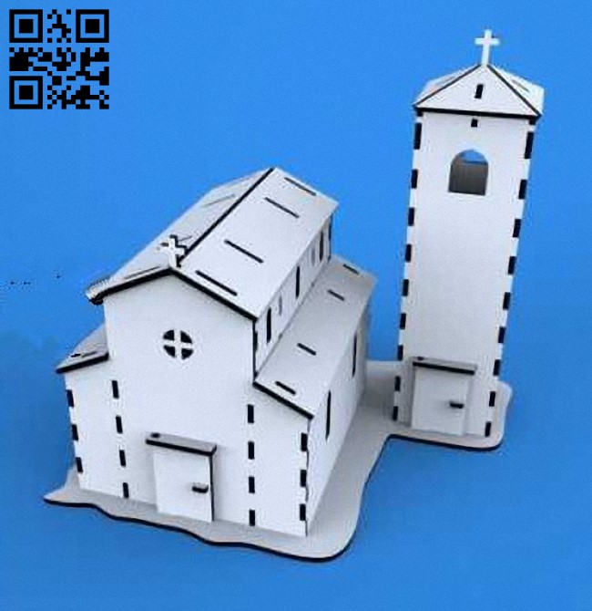 Church E0010618 file cdr and dxf free vector download for laser cut