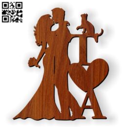 Couple topper E0010849 file cdr and dxf free vector download for Laser cut