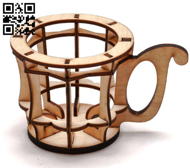 Cup holder E0010893 file cdr and dxf free vector download for Laser cut