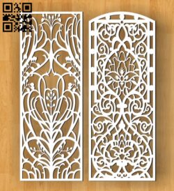Design pattern screen panel E0010631 file cdr and dxf free vector download for Laser cut cnc