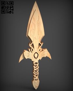 Druid sword E0010763 file cdr and dxf free vector download for Laser cut