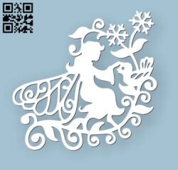 Fairies with flowers E0010682 file cdr and dxf free vector download for Laser cut
