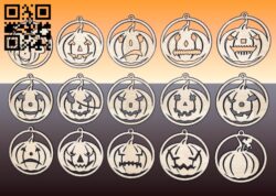Halloween key chain E0010717 file cdr and dxf free vector download for laser cut