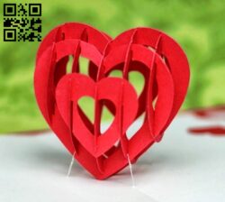 Heart paper cut file cdr and dxf E0010673 free vector download for Laser cut