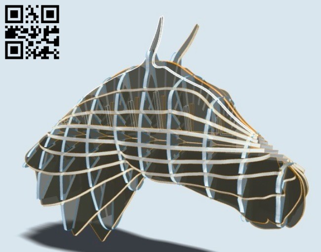 Horse E0010913 file cdr and dxf free vector download for Laser cut
