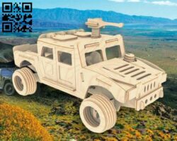 Humvee car E0010805 file cdr and dxf free vector download for Laser cut