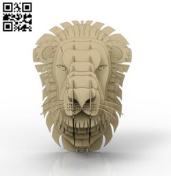 Lion head E0010782 file cdr and dxf free vector download for laser cut