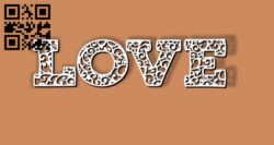 Love E0010872 file cdr and dxf free vector download for Laser cut