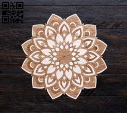 Mandala E0010871 file cdr and dxf free vector download for Laser cut