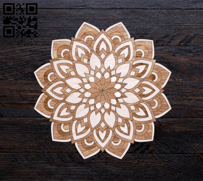Mandala E0010871file cdr and dxf free vector download for Laser cut