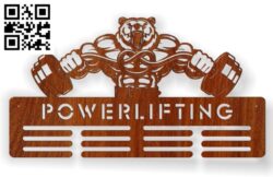 Medals for bodybuilders E0010792 file cdr and dxf free vector download for Laser cut