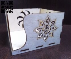 Napkin holder E0010712 file cdr and dxf free vector download for laser cut