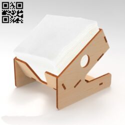 Napkin holder E0010721 file cdr and dxf free vector download for laser cut