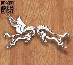 Pegasus E0010704 file cdr and dxf free vector download for laser engraving machines