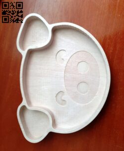 Pig plate E0010575 file cdr and dxf free vector download for Laser cut