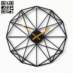 Polygon clock E0010852 file cdr and dxf free vector download for Laser cut