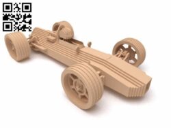 Racing car model E0010837 file cdr and dxf free vector download for Laser cut