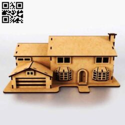Simpson house E0010599 file cdr and dxf free vector download for Laser cut