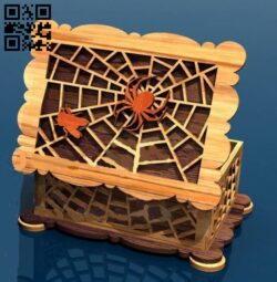 Spider casket E0010879 file cdr and dxf free vector download for Laser cut