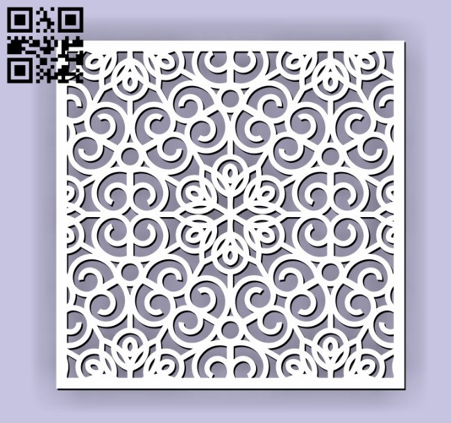 Square decoration E00010628 file cdr and dxf free vector download for Laser cut