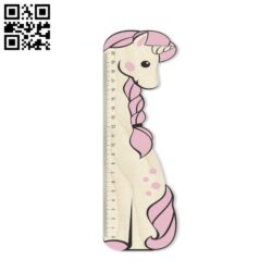 Unicorn ruler E0010658 file cdr and dxf free vector download for Laser cut