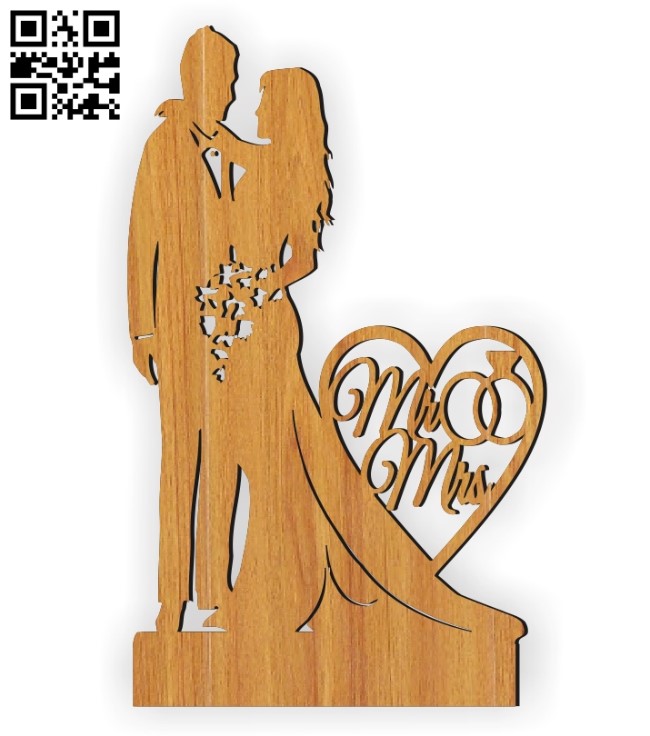 Wedding E0010566 file cdr and dxf free vector download for Laser cut