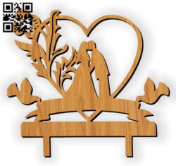 Wedding figurine E0010785 file cdr and dxf free vector download for laser cut