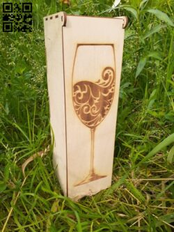 Wine box  E0010653 file cdr and dxf free vector download for Laser cut