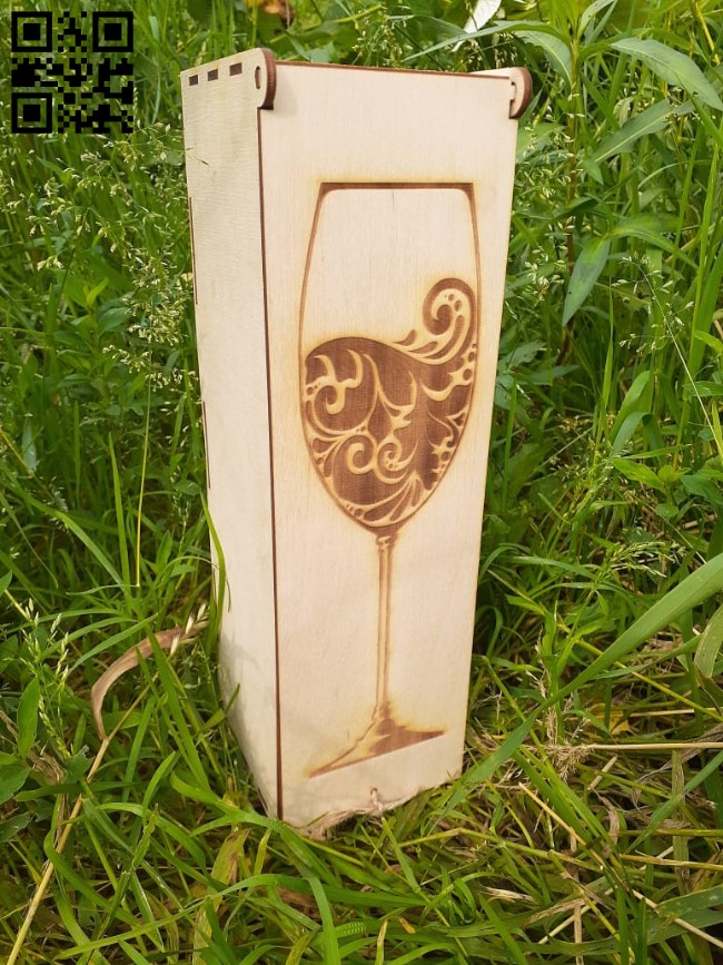 Wine box E0010653 file cdr and dxf free vector download for Laser cut