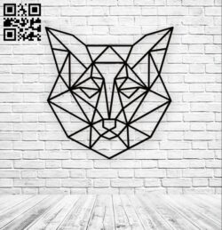 Wolf head E0010889 file cdr and dxf free vector download for Laser cut