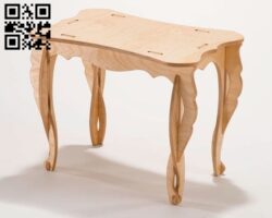 Wood table E0010786 file cdr and dxf free vector download for laser cut