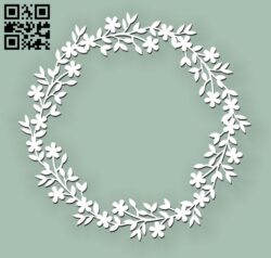 Wreath E0010602 file cdr and dxf free vector download for Laser cut