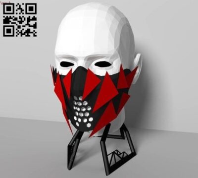 3D Mask E0010970 file cdr and dxf free vector download for Paper Laser cut