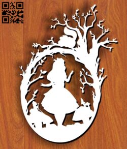 Alice in wonderland E0011224 file cdr and dxf free vector download for Laser cut