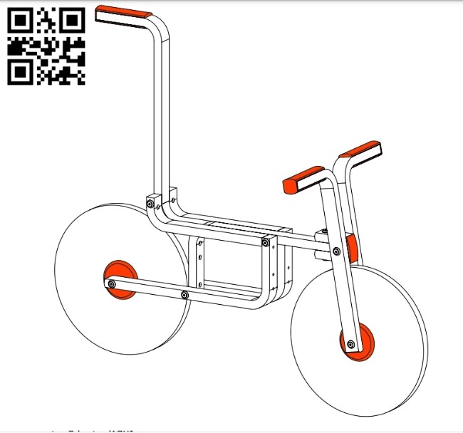 Balance bike E0011027 file PDF free vector download for Laser cut