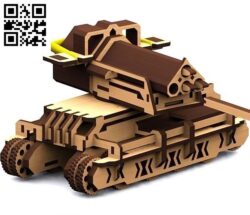 Battle tank E0011326 file cdr and dxf free vector download for laser cut