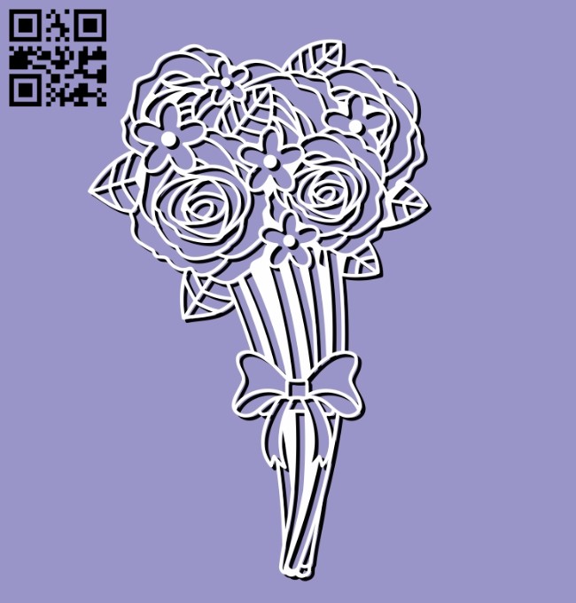 Bouquet E0011286 file cdr and dxf free vector download for laser cut