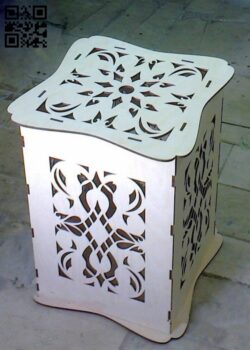 Box E0011232 file cdr and dxf free vector download for Laser cut