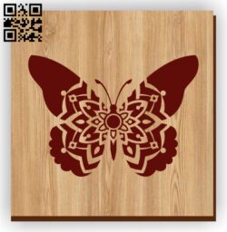 Butterfly with manlada E0011156 file cdr and dxf free vector download for laser engraving machines