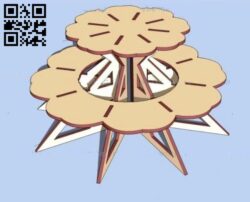 Cake stand E0011222 file cdr and dxf free vector download for laser cut