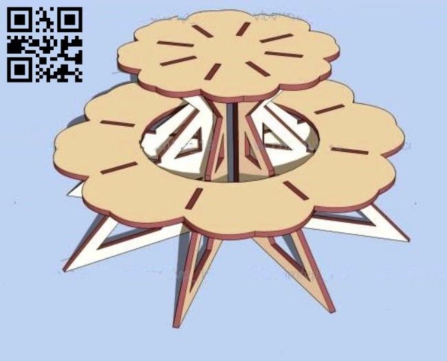 Cake stand E0011222 file cdr and dxf free vector download for laser cut