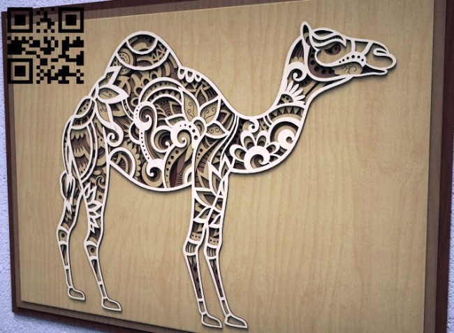 Camel multilayer E0011206 file cdr and dxf free vector download for Laser cut1