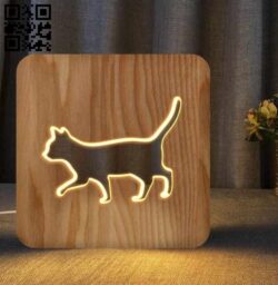 Cat E0011070 file cdr and dxf free vector download for Laser cut