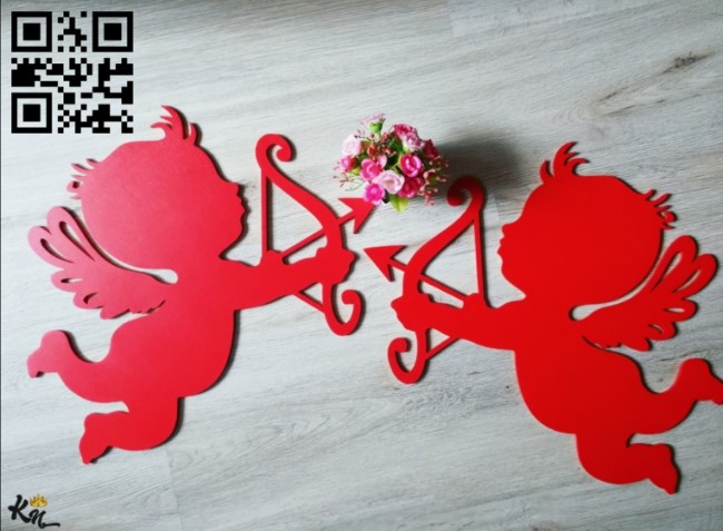 Cupid E0010926 file cdr and dxf free vector download for Laser cut