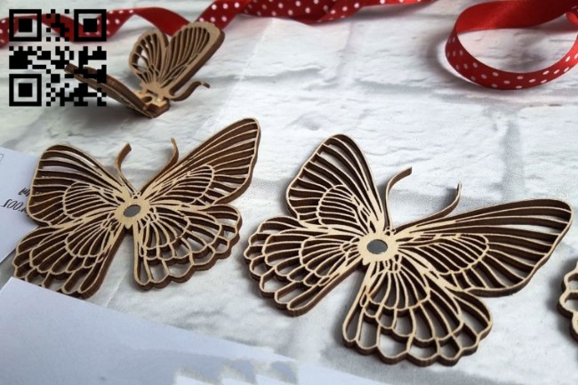 Decor Butterfly E0011054 file cdr and dxf free vector download for Laser cut